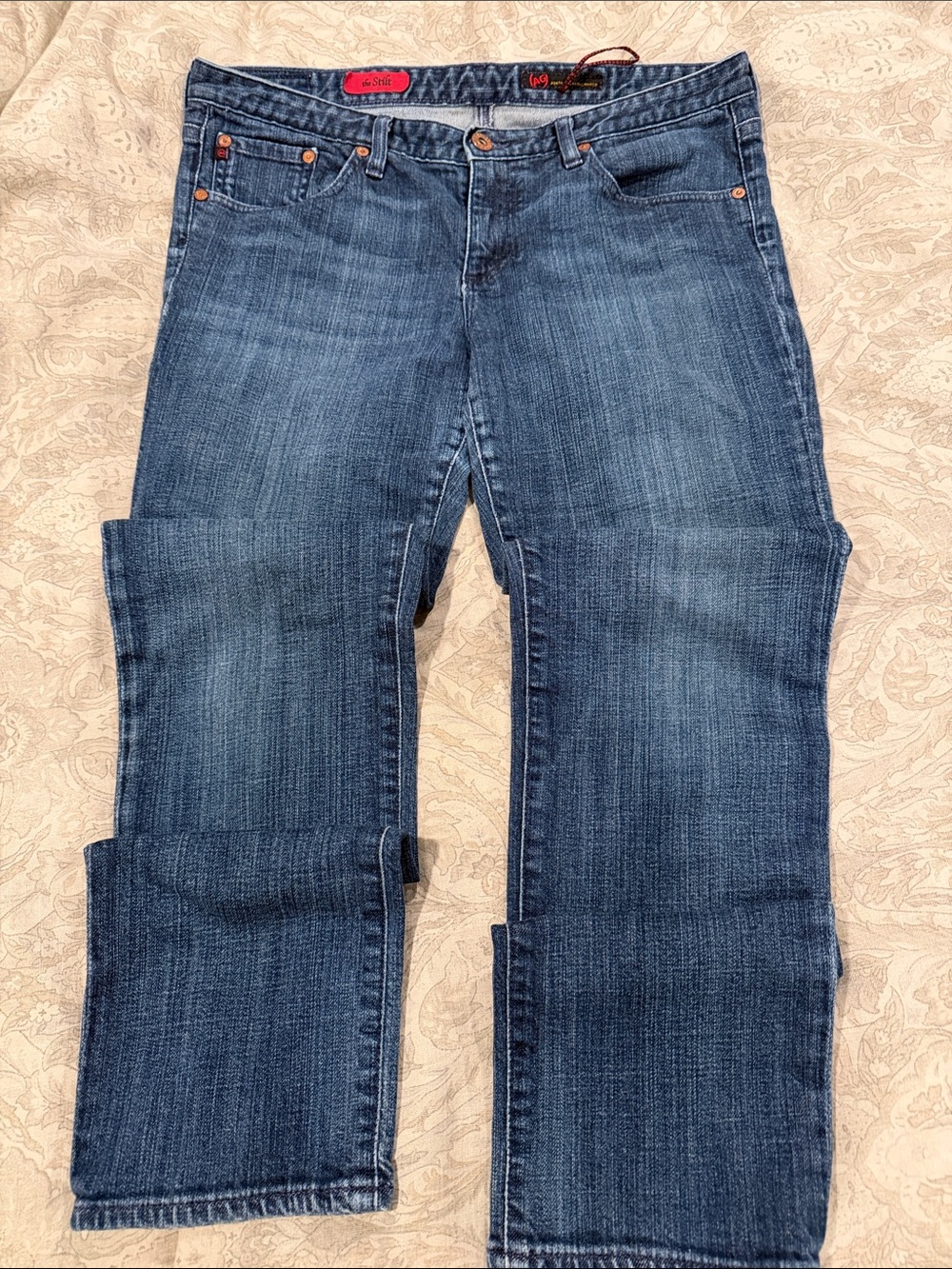 Ag Adriano Goldschmied Stilt Women’s Straight-Leg Jeans in Dark Blue